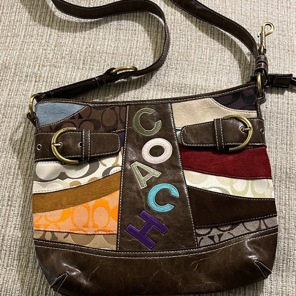 Coach Multicolor Patchwork Crossbody Bag
